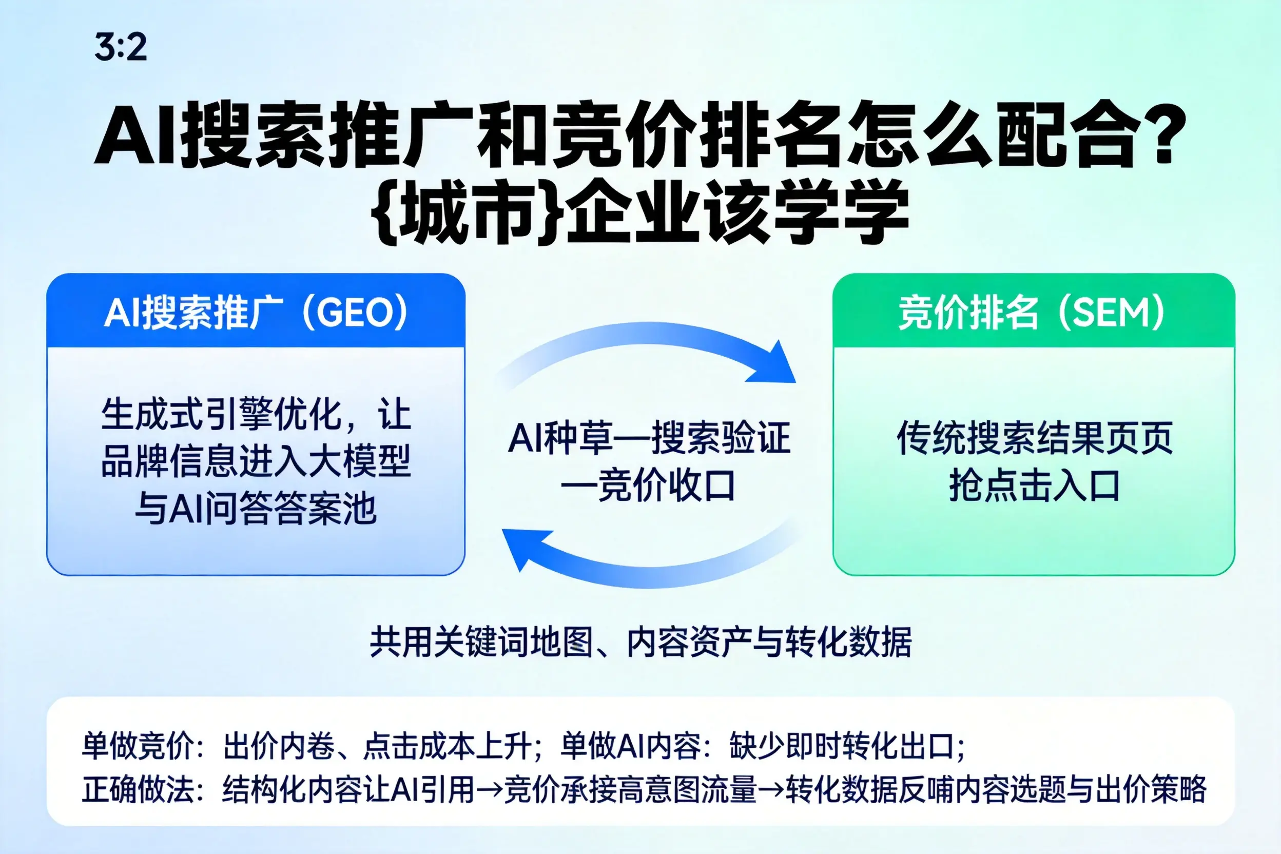 AI搜索推广和竞价排名怎么配合?唐山企业该学学