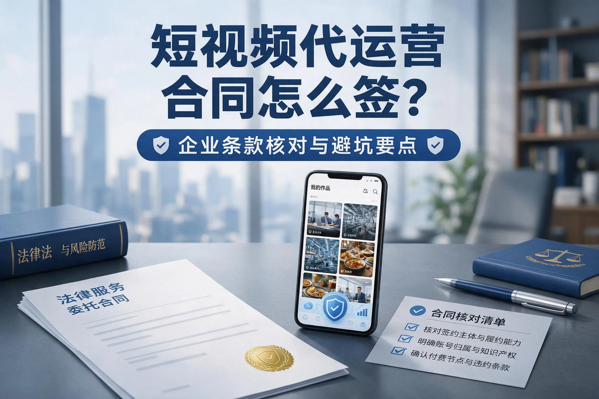 短视频代运营合同怎么签？唐山企业条款核对与避坑要点