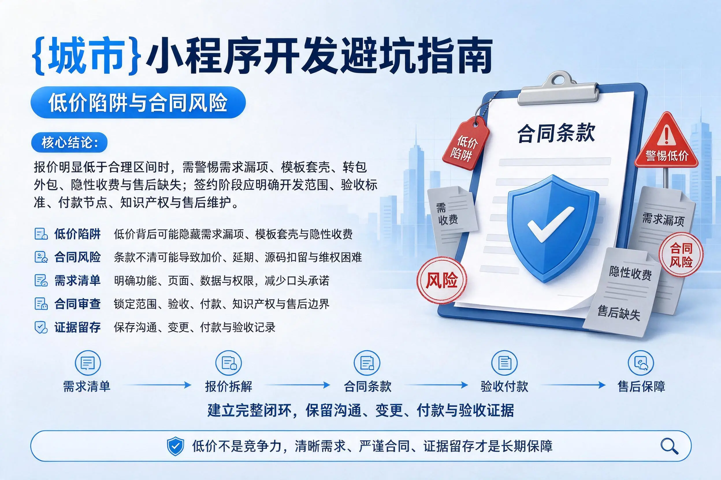 唐山小程序开发避坑指南:低价陷阱与合同风险