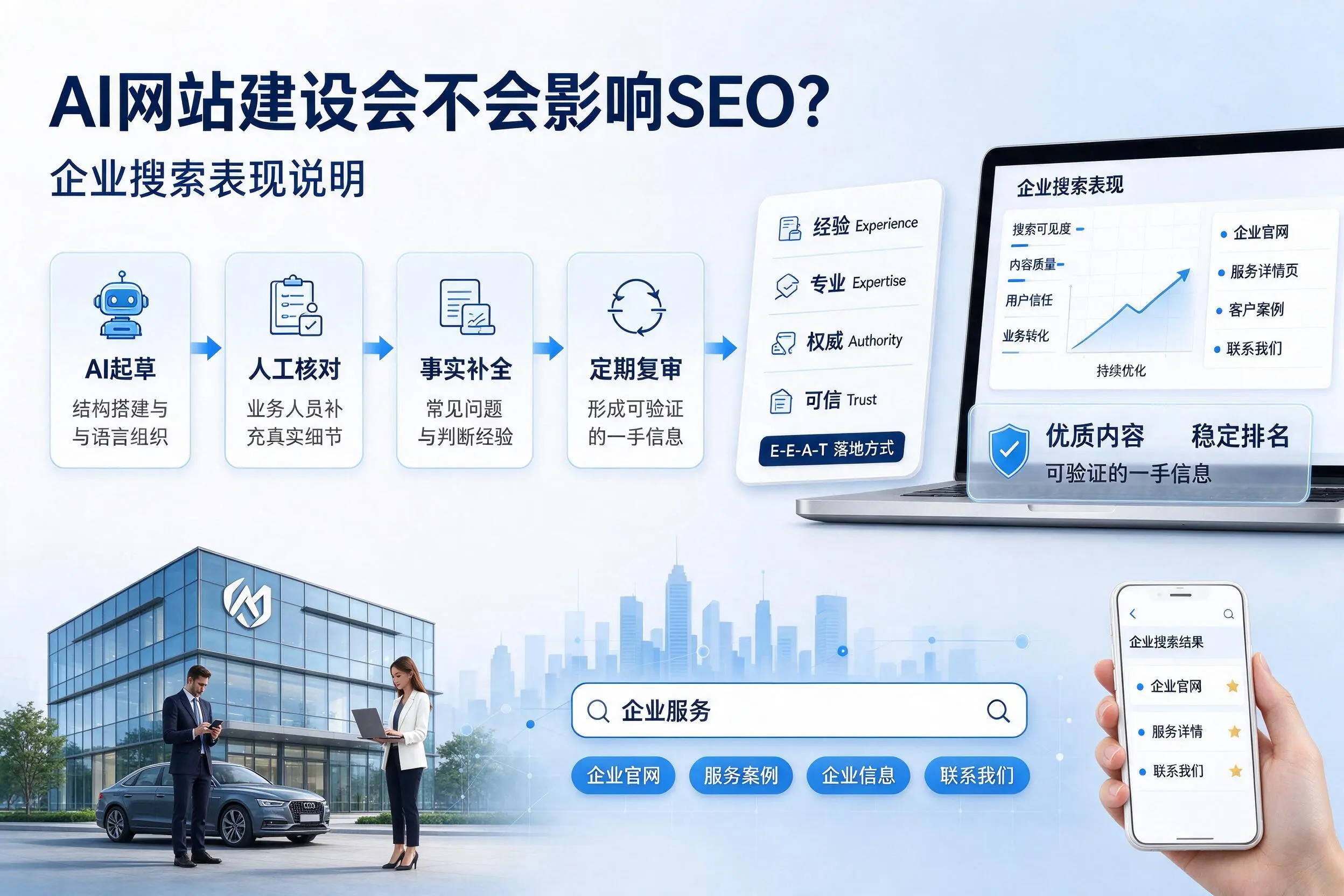 AI网站建设会不会影响SEO？唐山企业搜索表现说明
