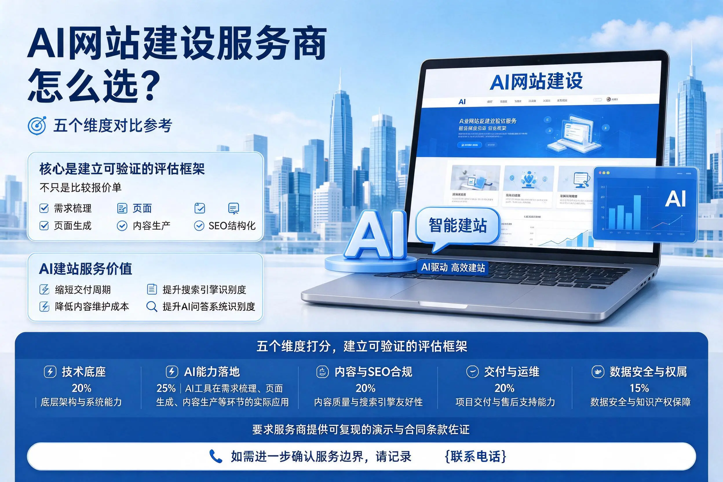 唐山AI网站建设服务商怎么选？五个维度对比参考
